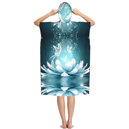 Peignoir à capuche éponge contre le froid en sortie de piscine