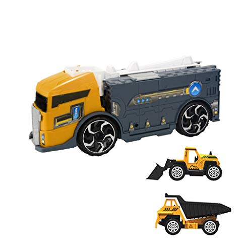 Preisvergleich Produktbild Luccase Deformations Parkplatz Spielzeug Satz 35x10x14cm Pädagogischer Spielzeug Deformations Feuerwehr Fahrzeug Speicher Parkplatz für Kinder (Gelb)