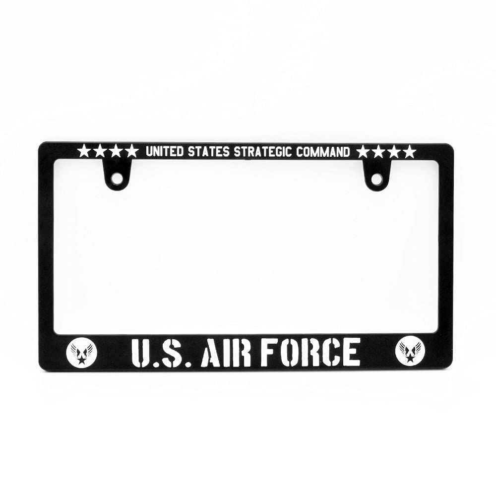 Amazon.co.jp: 【新法規対応品】AIR FORCE ナンバーフレーム 1枚 艶