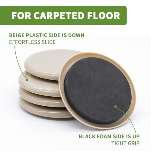 Evita daños en alfombras con los protectores deslizantes para muebles y patas de silla 3