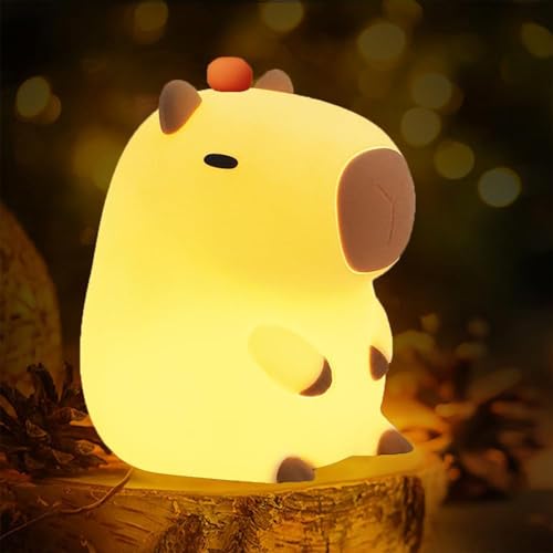 La Mejor Lista de Marvel 3d los 10 mejores. 49 Luz Nocturna Infantil de Conejillo de Indias de Agua Para Niños,Lámpara de Noche Portátil Recargable Por USB,Regulable de Silicona Táctil Lámpara,Adecuada para...