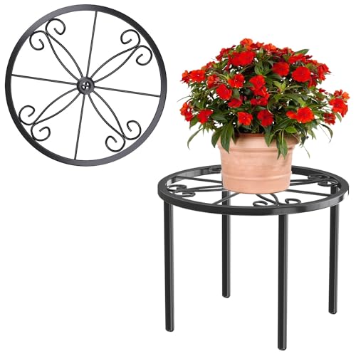 niffgaff estante de plantas, estante de jardines de estante de plantas, estante de macetas de flores oxidadas de 20 centímetros, adecuado para habitaciones interiores y exteriores, jardines.