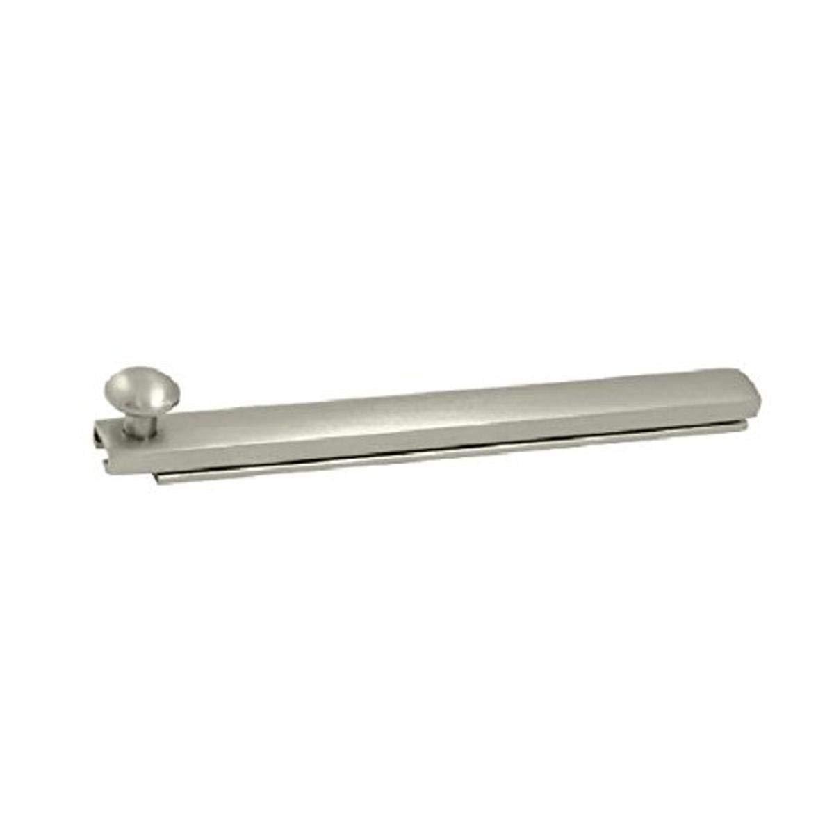 Deltana 6SBCS15 Hd Concealed Screw Solid Brass 6-Inch Surface Bolt, Satin Nickel