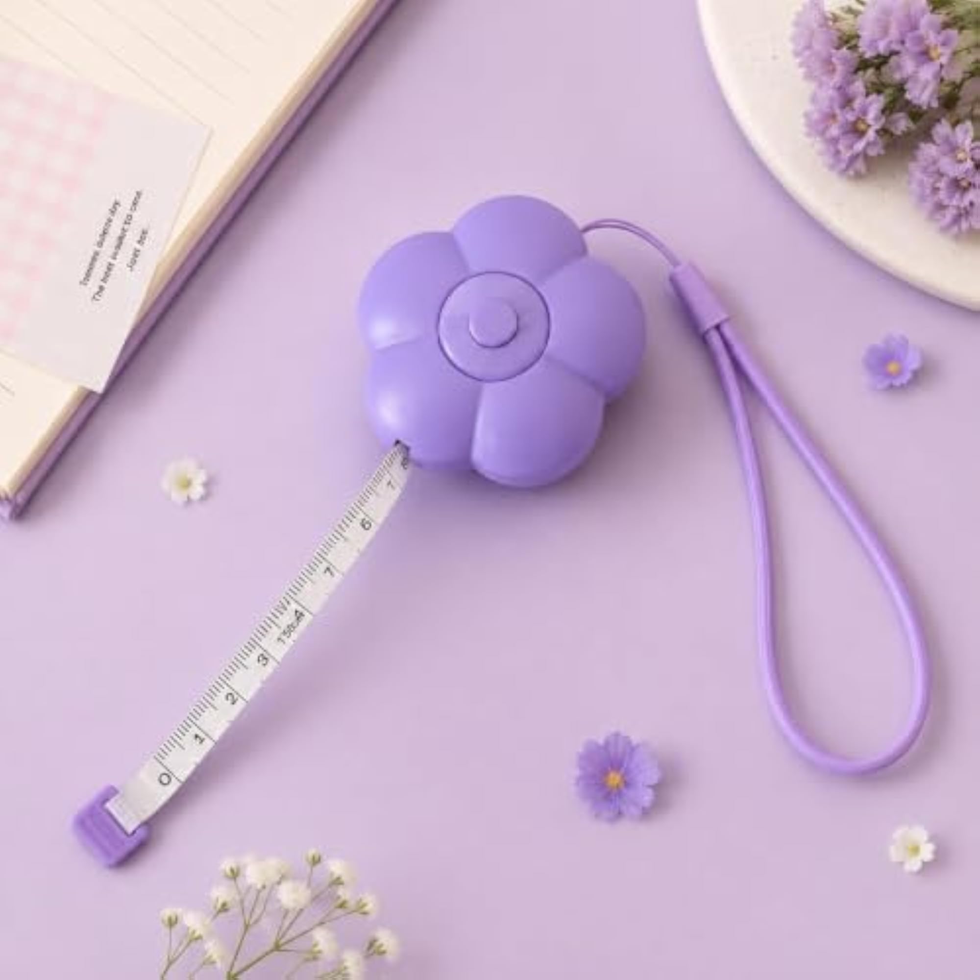 Floral Retractable Measuring Tape for Body & Tailoring