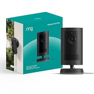 Ring Außenkamera Plus Netzstecker (Outdoor Camera Plus neueste generation) | 2K-Weitwinkelvideo | Kabellose Überwachungskamera zur Selbstinstallation | 30-tägiger Gratiszeitraum für Ring-Abonnement