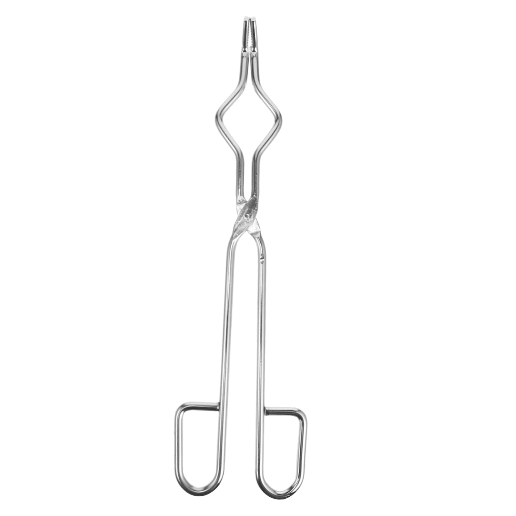 KICHOUSE 1pc Flask Clamp Lab Beaker Holder Lab Beaker Clamps Forceps Clamp Crucible Clips Furnace Pliers for Science Melting Furnace Pliers Crucible Lifting Tongs Crucible Clamp Silver