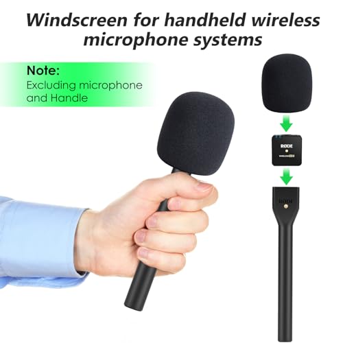 Image of YOUSHARES Microphone Cover Foam Compatible with Rode Wireless Go II /PRO Suitable for Interview Go Handheld Adaptor, Replacement Rode Pop Filter to Blocks Out Plosives