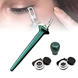 Hxsh Industrial Eyeliner tool,Waterproof & No-Skip Silicone Eyeliner Applicator Kit Tool Long With Cream,Multi-Purpose Eyeshadow Stencil Make-Up Application Tool,Eyeline Brush (brown+black cream)