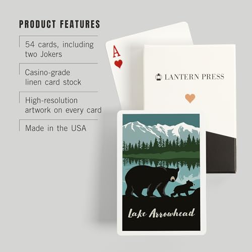 Naipes Lake Arrowhead Black Bear y Cub Poker miniatura 3