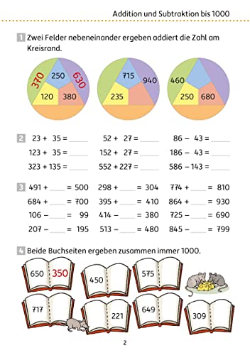 Mein Übungsheft Rechnen 4. Klasse: Mathe-Aufgaben mit Lösungen für den Übertritt - Zahlenraum bis zu einer Million (Lernhefte zum Üben und Wiederholen, Band 434)