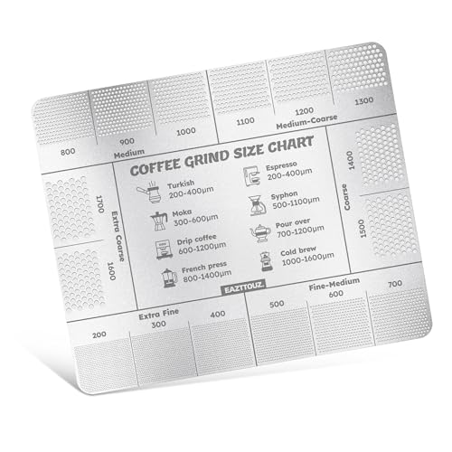 EAZTTOUZ Stainless Steel Coffee Grind Size Ruler –...