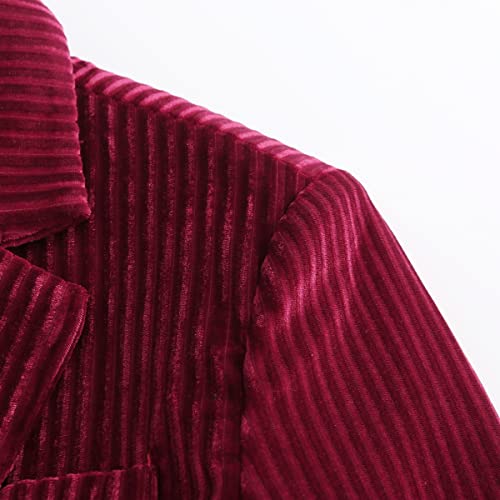 YUNCLOS Womens Velvet Blazer Jacket Slim Fit 1 Button Casual Lapel Office Dress Coat4