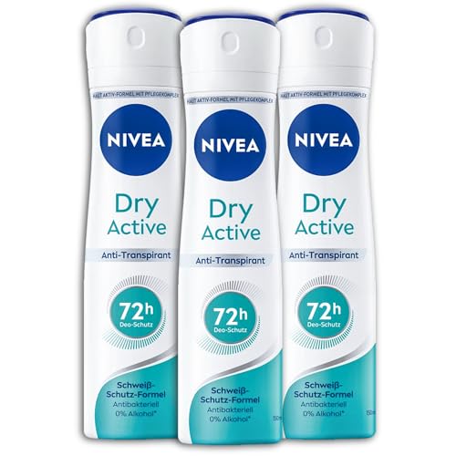 Déodorant spray NIVEA Dry Active anti-transpirant pour stopper la sueur et l'humidité sous les bras