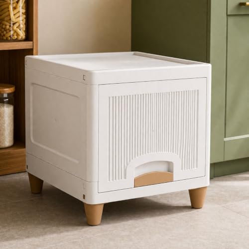Image of TEX-RO Chest of Drawers : Versatile Drawer Storage Organizer & Organisers Storage Box for Ideal for Neat and Tidy Storage Solutions plastic drawers storage (White, 1XL)