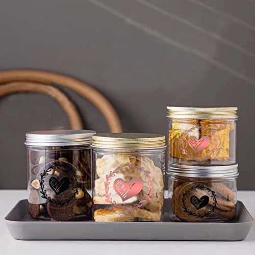 Timnod 500 Pieces Clear Bronzing Envelope Seal Stickers, Elegant Heart Wedding Stickers, 1.4 Inch Round Sealing Sticker For Wedding Invitations/Greeting Cards/Party Favors, Self-Adhesive (Rose Gold) #TOP6