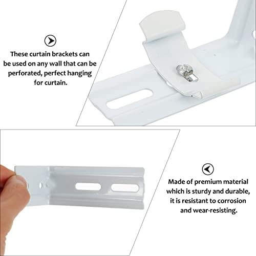 Housoutil 4pcs Curtain Brackets for Blinds, Metal Blind Holder Replacements L Shaped Bracket for Blinds Shades Window Doors Home Accessories