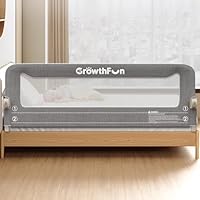 Foldable Bed Rail for Toddlers, 71in Reinforced Carbon Steel Frame&Connectors, Breathable Cationic Fabric - Safety Toddler Bed Rails for Queen, King, Twin, Full, No-Tool Setup.