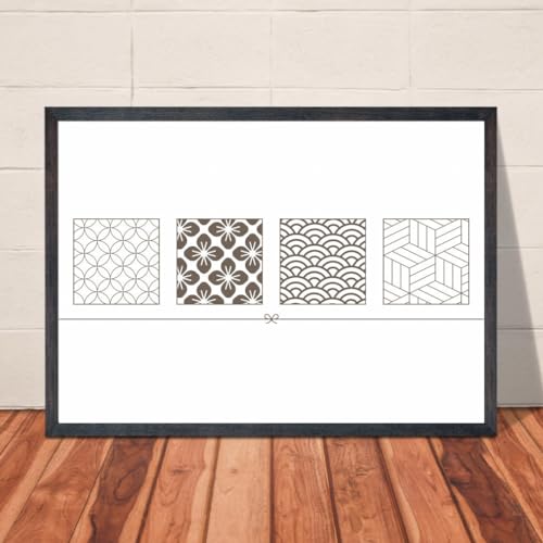 【GAWZ JAPAN】A4ポスター お正月・新年(和柄モチーフのお正月) インテリア フォト インテリア小物 写真 A4サイズ 壁飾り アート イラスト 和風 (A3)