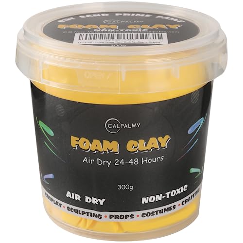 Image of Moldable Cosplay Foam Clay Yellow Colors (300g) - High Density and Quality for Intricate Designs | Air Dries to Perfection for Cutting with a Knife or Rotary Tool, Sanding or Shaping