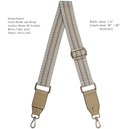 Image of Duwi Wide Purse Strap Jacquard Guitar Style Strap Multicolor Canvas Adjustable Crossbody Bag Strap
