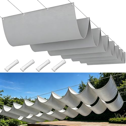 Toldo retráctil ondulado con protección UV 98% contra desgarros 2