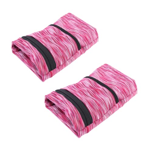 Lot de 2 pochettes de poignet, portefeuille de poche avec fermeture éclair pour la course, la marche, la randonnée, le cyclisme, le yoga et plus encore (rouge + rouge, taille S) Cover