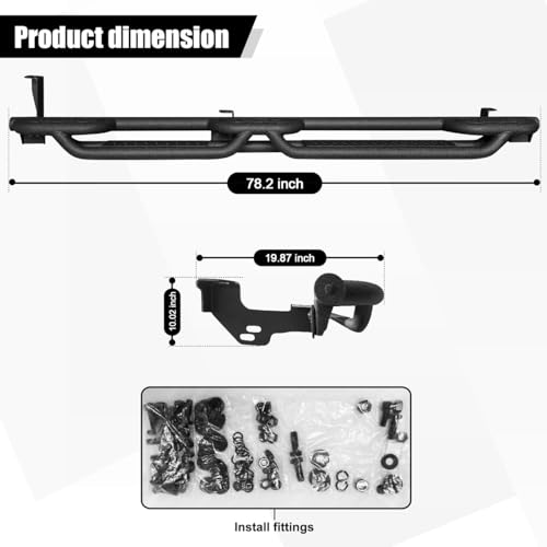 Estribos laterales para camioneta Vijay Double Cab miniatura 2