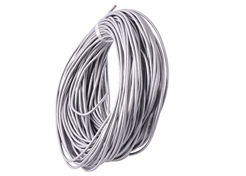 Konmay 25 Yards Solid Round 2.0Mm Metallic Silver Gray Genuine/Real Leather Cord Braiding String (2.0Mm, Metallic Silver Gray) #TOP5