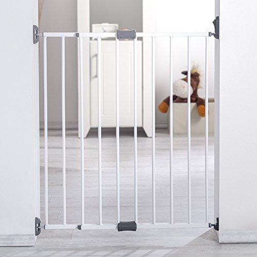 roba Türschutzgitter 'Easy Step', Metall Schutzgitter weiß, extra hoch, variable Breite 60-97cm
