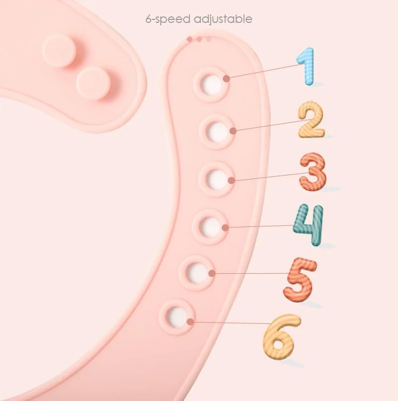 Silicone Baby Bibs for Eating with Food Catcher Adjustable, Waterproof, Easy-Clean Toddler Bibs for 0-3 years3