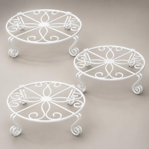 Image of Kundi Iron Plant Stand | Rust-Proof Flower Pot Holder for Indoor & Outdoor Use | Strong Metal Gamla Stand