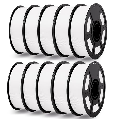 Image of IEMAI PETG Filament 1.75mm Bundle 10KG White, 3D Printer Filament 30-300mm /s Printing Compatible with Bambu Lab, AMS, AMS Lite, Dimensional Accuracy + /- 0.02mm