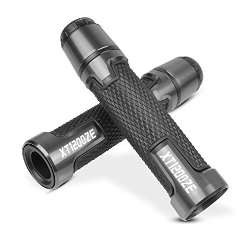 Guidon moto 22mm gris pour Yamaha Xmax 300 et 250 de 2017 à 2018 avec embouts de poignée antidérapants