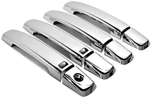 GHXSport Chrome Door Handle Cover W/O Passenger Side Keyhole With Smart Key Hole for Nissan Sentra 07-12 / Altima 07-13 / Frontier 05-17 / Maxima 04-08 / Quest 2004-2009