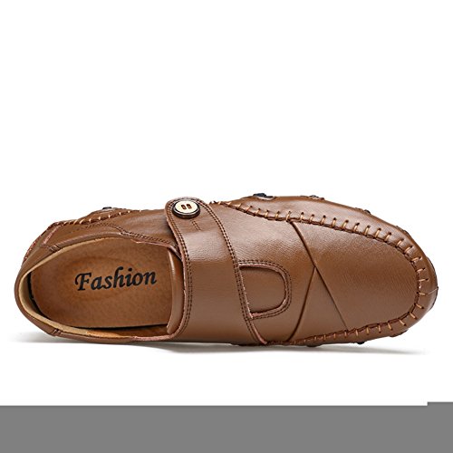 ChicWind Leather Handmade Driving Moccasins Slip On Loafers Boat Shoes3