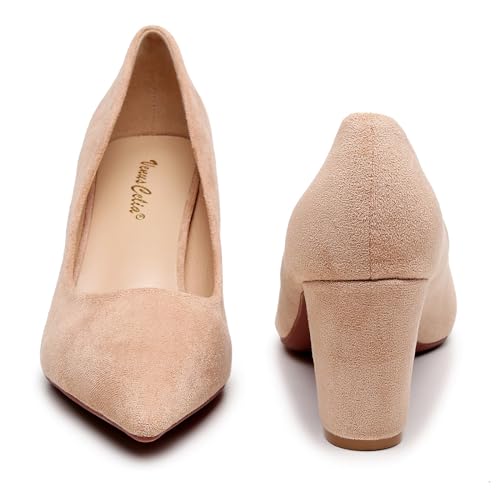 Image of VenusCelia Women's Lewin Pump Chunky Heel Shoe
