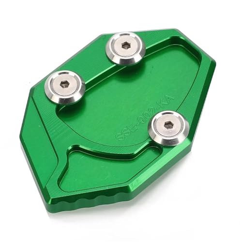 オートバイ用サイドスタンド拡張エクステンション に適合するZ&ZR1400用 キックスタンドフットパッドサポート(Green)