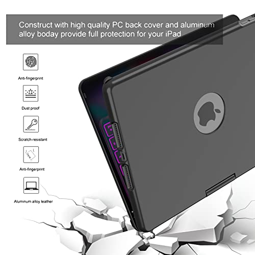 10.2 inch iPad Case with Keyboard,New iPad 9th/8th Generation Keyboard case &iPad 7th Gen,10 Color Backlit-360 Rotatable-Keyboard Case for iPad 7th/8th/9th,Auto Sleep/Wake Case iPad 9/8 Keyboard - Image 6
