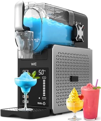 WIE Máquina de Granizados, 2.6L Granizadora Maquina, No Necesita Hielo, 6 Modos, Bebidas en 15-60mins, Autolimpieza, Control Táctil, Ideal para Cold Drink/Margarita/Cocktails/Milkshake/Frappé | Ya disponible en tu tienda friki favorita! En mundofriki.es!