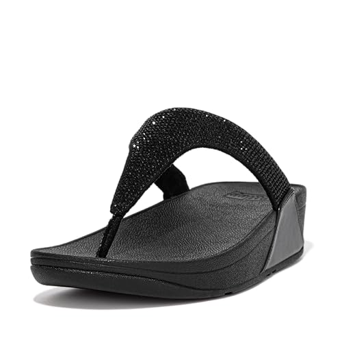Image of FitFlop Lulu Crystal Embellished Toe-Post Sandals