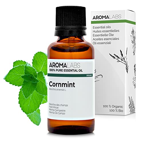 BIO - Aceite Esencial MENTA DE CAMPO - 30mL - 100% Puro, Natural, Quimiotipado y Certificado AB - AROMA LABS (Marca Francesa)