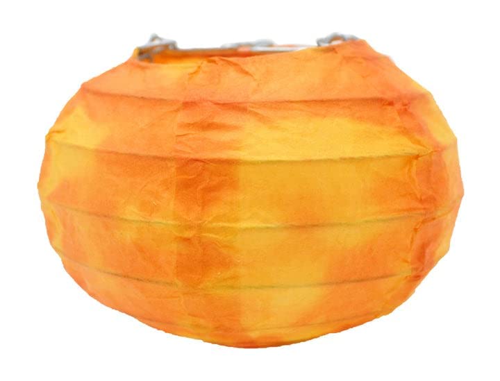 Seta Direct, 3.5-Inch Oval Pumpkin Mini Decorative Paper Lantern [Orange, 12 Pack]
