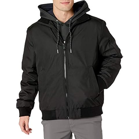 Calvin Klein Herren Wasser-und windabweisende Ripstop-Bomberjacke Jacke Cover