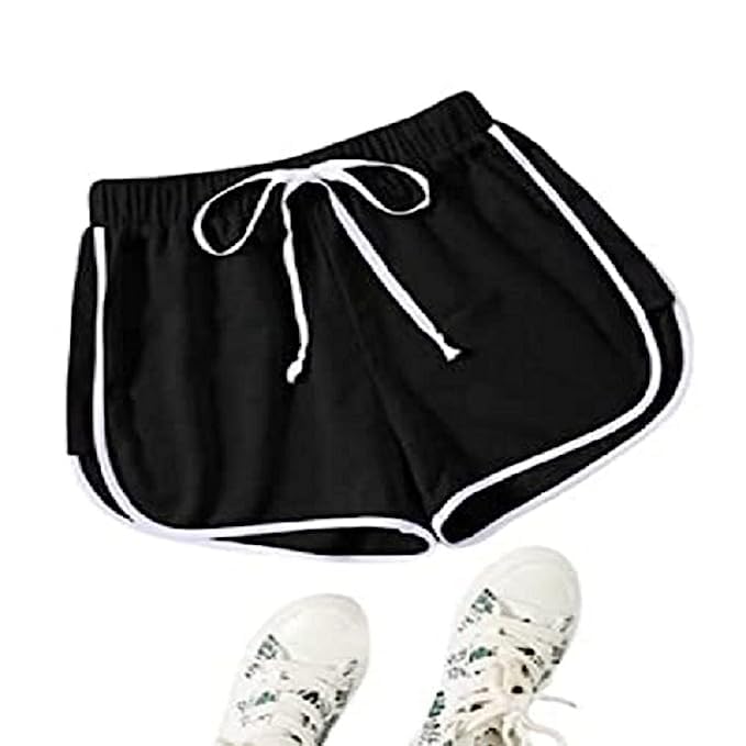 Women Sports Shorts, Dancing Workout, Running Yoga Shorts Pant/Shorts for Women's/Girl's Stylish-Black-picture-28