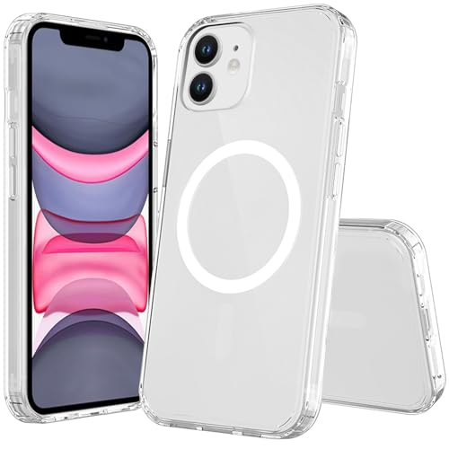 Image of FanTEK Phone Case Compatible with iPhone 11 6.1 Inch, Magnetic Case Clear Protective Bumper Hard Back Cover