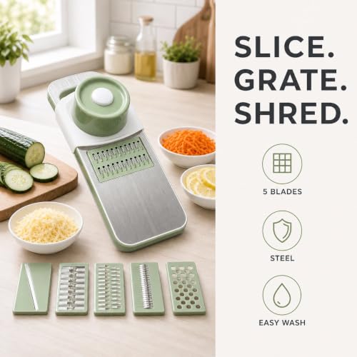 Cortador de Verduras de Acero Inoxidable, 5 Piezas miniatura 7