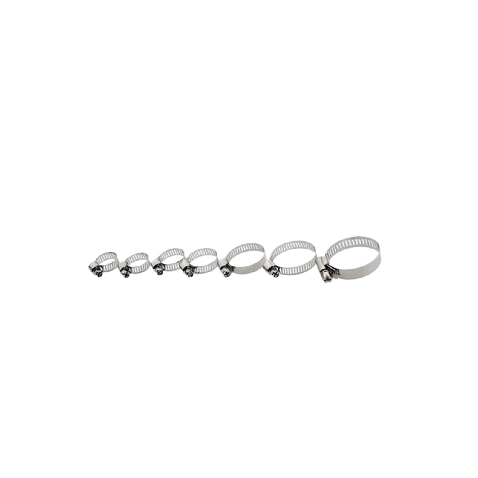 60pcs 1Set Clamps Stainless Steel Adjustable 6-38mm Range Worm Gear Black Hose for Woodworking Spring Clamp