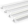 Ensenior 4 Pack 4 FT Led Shop Lights, 6000K Clear White, 5000LM Super Bright, 36W Equivalency 468W, Commercial Bay Lighting, U-Shaped Linkable Shop Lights Plug in for Garage, Workshop, FCC Certified