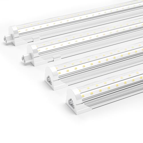 Ensenior 4 Pack 4 FT Led Shop Lights, 6000K Clear White, 5000LM Super Bright, 36W Equivalency 468W...
