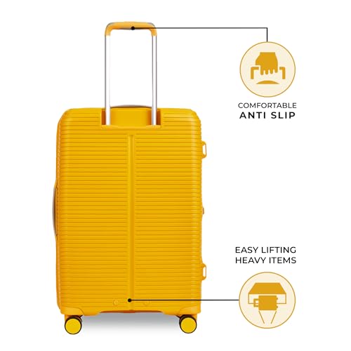 Image of Verage Carry On Luggage with Spinner Wheels, Expandable Hardshell Spinner Suitcase for Travel, TSA Approved (Checked-Large 28-Inch, Yellow)